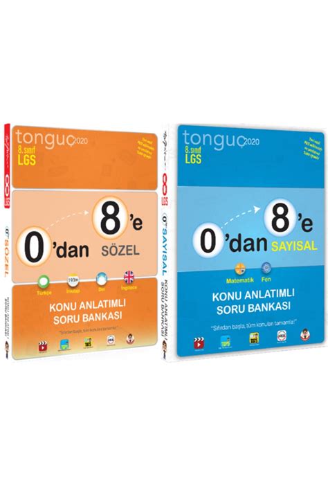 Tonguç Yayınları 0 Dan 8 E Konu Anlatımlı Sayısal Ve Sözel Set Fiyatı