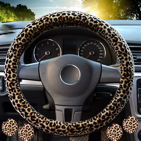 Leopard Printed Steering Wheel Cover For Women Leopard Steering Wheel