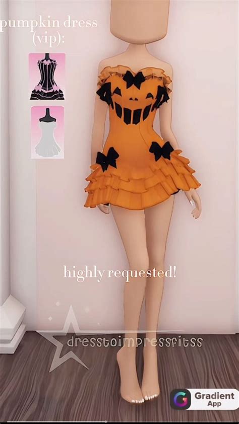 Dti Theme Halloween Dress In 2024 Dress To Impress Halloween Dress Pumpkin Dress