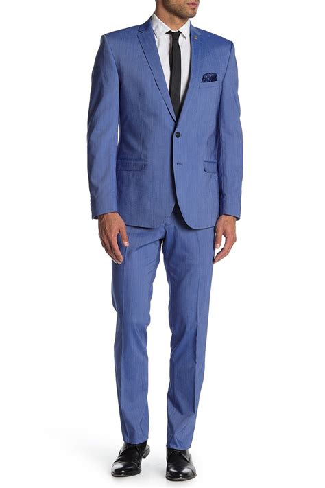 Denim Blue Slim Fit Suit By Nick Graham On Nordstromrack Blue Slim