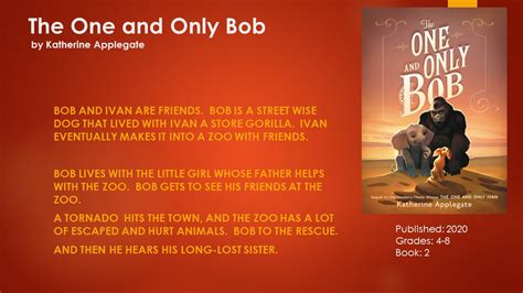 Young Adult Reading Machine: The One and Only Bob by Katherine Applegate