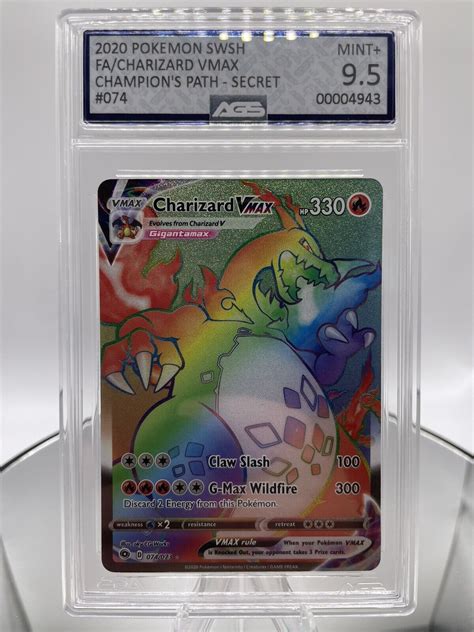 Mavin Charizard VMAX Rainbow AGS 9 5 Secret Rare 074 Mint Champions