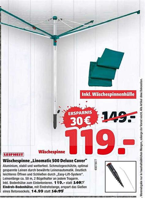 Leifheit W Schespine Linomatic Deluxe Cover Angebot Bei