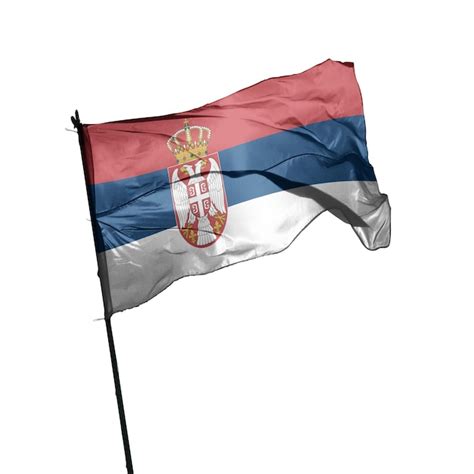 Premium Photo Serbia Flag On White Background