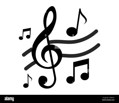 Music Notes Quaver Beam Note Treble Clef In Music Track Vector