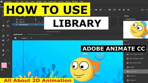 How To Use Library In Adobe Animate Cc Youtube