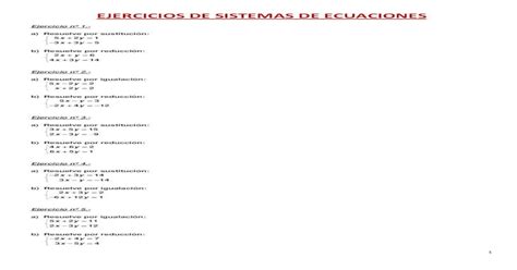 EJERCICIOS DE SISTEMAS DE ECUACIONES Solución x 3 y 1 Ejercicio