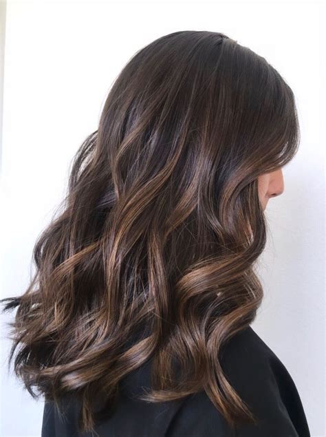 Textured Brown Balayage With Lowlights Brunette Hair With Highlights