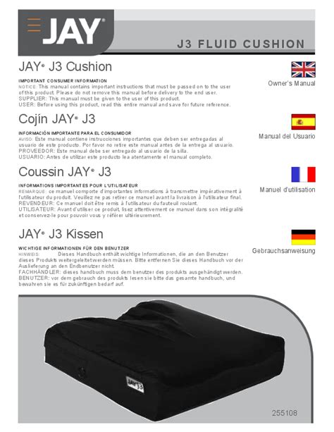 Jay J3 Wheelchair Manual