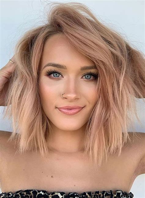 Cute Way To Wear Bob And Lob Haircuts Peach Hair Lob Haircut Peach