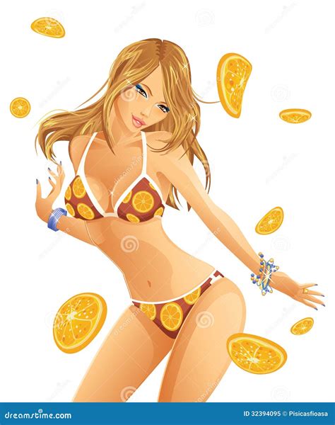 Orange Bikini Stock Vector Image Of Raining Oranges 53244 Hot Sex Picture