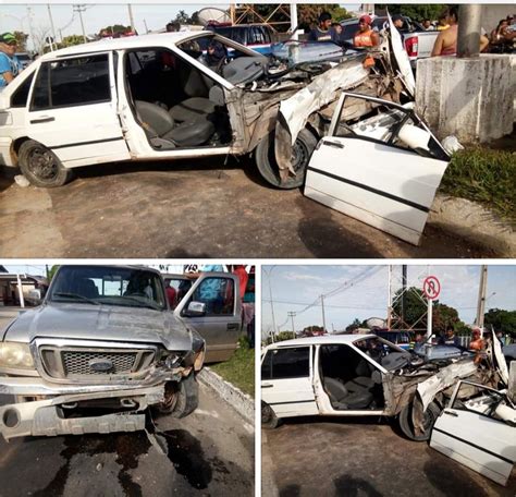 Mulher Fica Presa Entre Ferragens Ap S Batida De Carros Em Oriximin