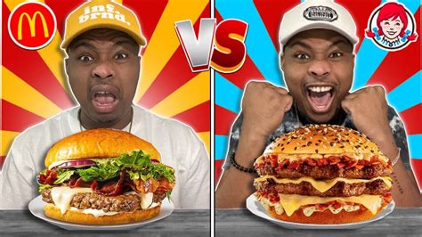 Mcdonalds Vs Wendys Food Challenge Jharrodtv Youtube