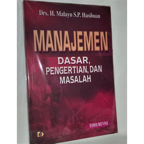 Jual MANAJEMEN DASAR PENGERTIAN DAN MASALAH BUKU ORIGINAL Shopee