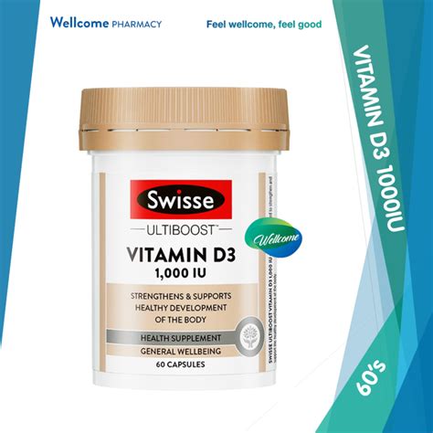 Swisse Ultiboost Vitamin D3 1000iu Tablets 60s Lazada