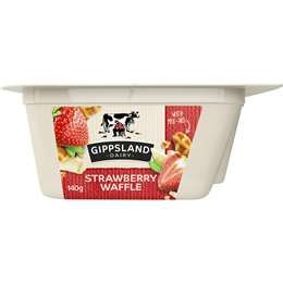 Gippsland Dairy Strawberry Waffle Yoghurt G Woolworths