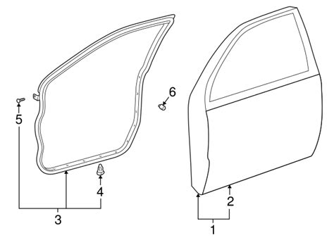 67861-48021 - Door Weather-Strip - 2001-2007 Toyota Highlander | OEM Genuine Toyota Parts