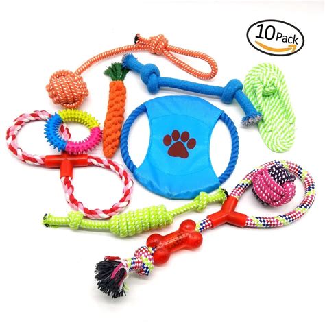 Dog Toys Set Interactive Training Dog Chew Toys Durable Rope Chew ...