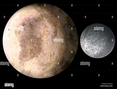 Pluto & Charon Comparison Stock Photo - Alamy