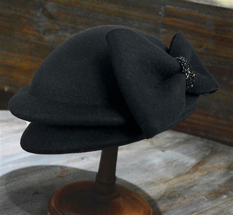 Women Vintage 100 Wool Felt Flowers Bucket Cloche Bowler Hat Church Wedding