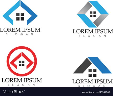 Property House And Home Logos Template Royalty Free Vector