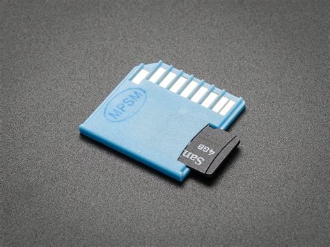 Blue Shortening microSD card adapter for Raspberry Pi & Macbooks : ID ...