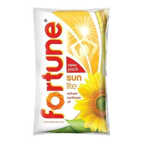 Fortune Sunlite Refined Sunflower Oil Packaging Type Pouched