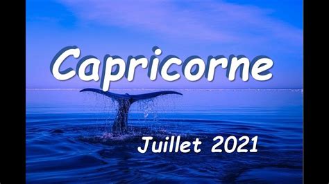 Capricorne Juillet Guidance Vous Recherchez Une P Riode D