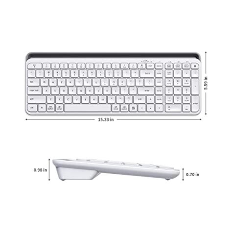 Multi-Device Bluetooth Keyboard, Dual Mode (Bluetooth + 2.4G) Wireless ...