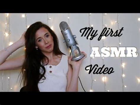 MY FIRST ASMR VIDEO Whispering Mic Brushing Tapping Page Turning