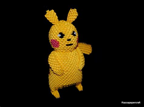 Razcapapercraft: 3D Origami Pikachu tutorial