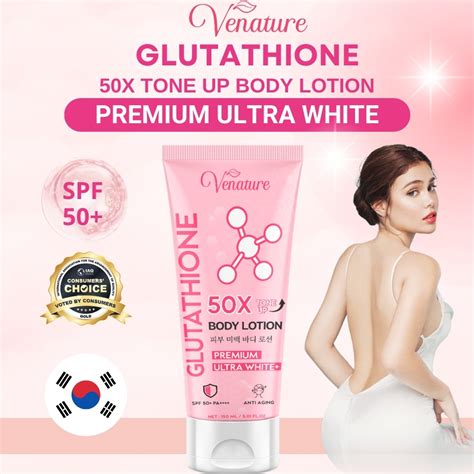 Venature Glutathione Body Lotion 50x Tone Up Ultra White Skin Collagen