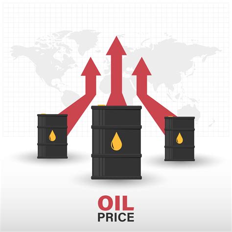 Oil Infographic Showing Rising Oil Prices Around The World Vector