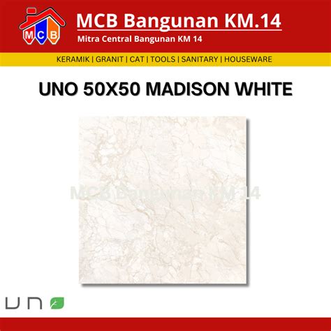 Jual KERAMIK UNO 50X50 MADISON WHITE KERAMIK LANTAI KERAMIK LICIN