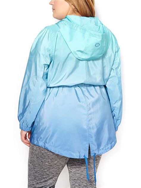 Activezone Hooded Plus Size Windbreaker Jacket Penningtons