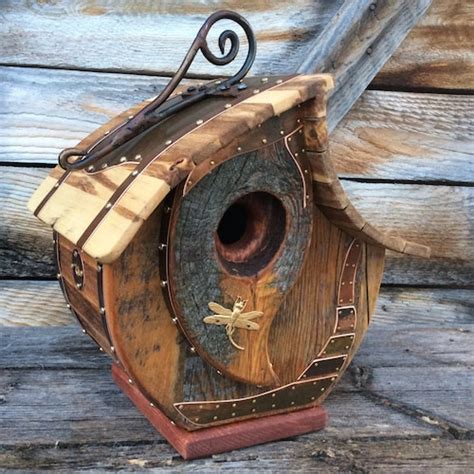 Unique Barnwood Birdhouse Reclaimed Recycled Handmade Wedding Etsy