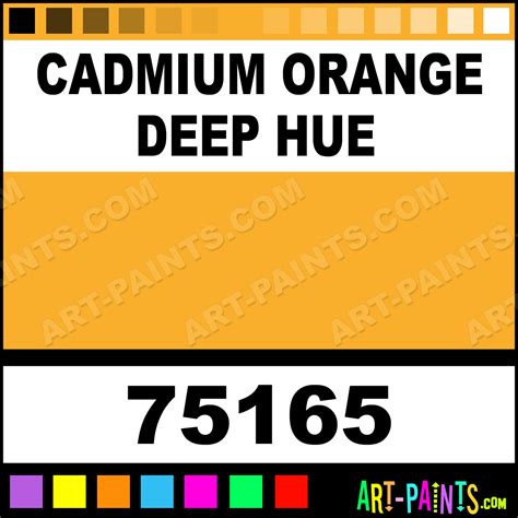 Cadmium Orange Deep Hue Artist Acrylic Paints - 75165 - Cadmium Orange Deep Hue Paint, Cadmium ...