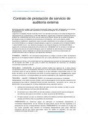 Pdf Contrato De Prestacion Servicio Auditoria Externa Docx Gcs