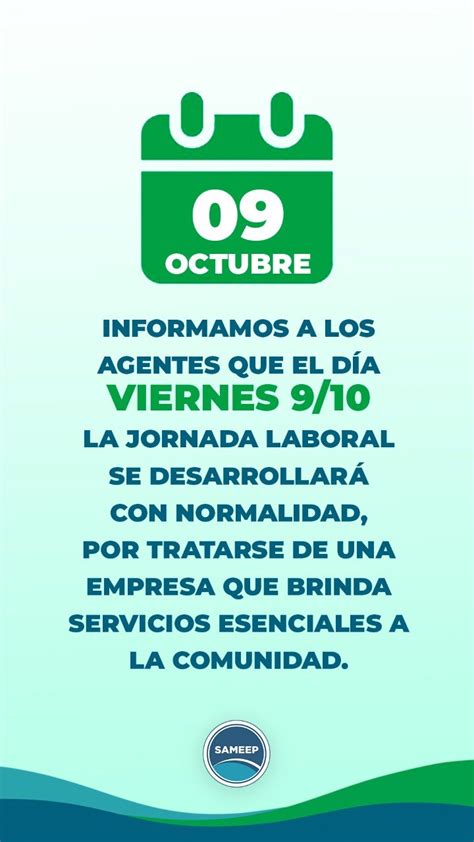 Comunicado Sobre Viernes 9 De Octubre Sameep