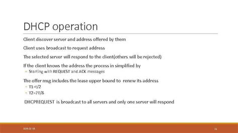 Advanced Data Communication Dynamic Host Configuration Protocol Dhcp