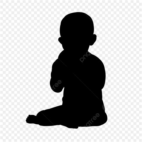 Baby Sitting Silhouette Png Transparent Baby Silhouette Sitting And