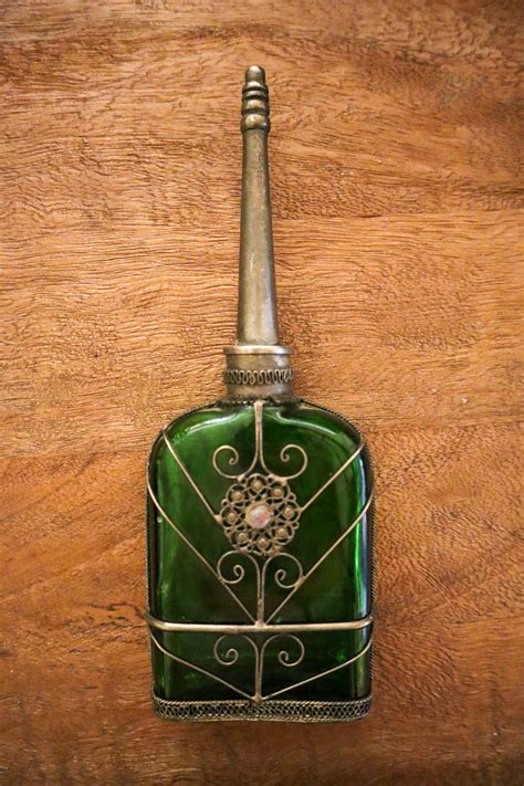 Moorish Vintage Emerald Green Perfume Bottle Etsy