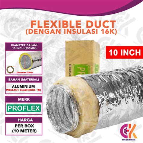 Jual Flexible Duct 10 Inch Proflex Insulasi Ducting Round 10 Inci