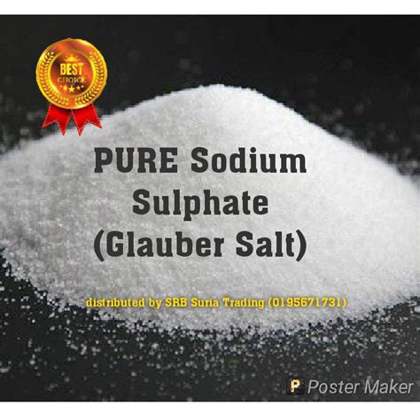 1kg 5kg Sodium Sulphate Sulfate Glauber Salt Not For Food Readystock Shopee Malaysia