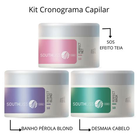 Kit Cronograma Capilar 03 Máscaras Hidratação Matização e Brilho 250gr