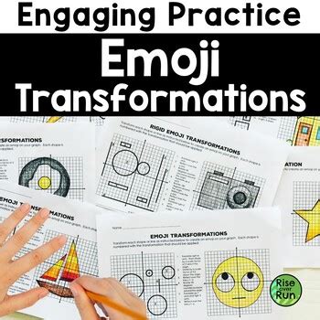 Transformations Practice Emojis Translate Reflect Rotate And Dilate