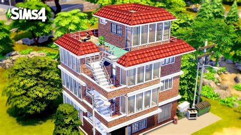 심즈4 건축 다세대 주택 Sims4 Speed Build NO CC 90s Korean multi family house