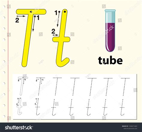 Letter T Tracing Alphabet Worksheets Over Royalty Free Licensable