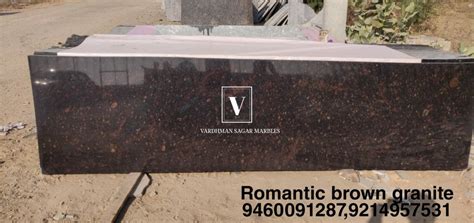 Polished Slab Vardhman Romantic Brown Granite For Flooring Thickness