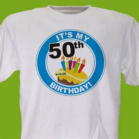 Personalized 50th Birthday T Shirt Custom Printed Happy Birthday Tee Shirt 50th Birthday Shirts